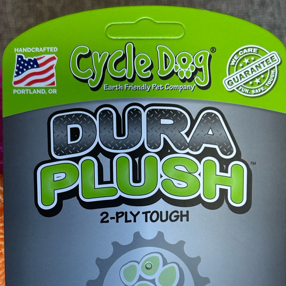 Cycle Dog Duraplush Fuzz Ball dog toy 10” - Picture 2 of 9